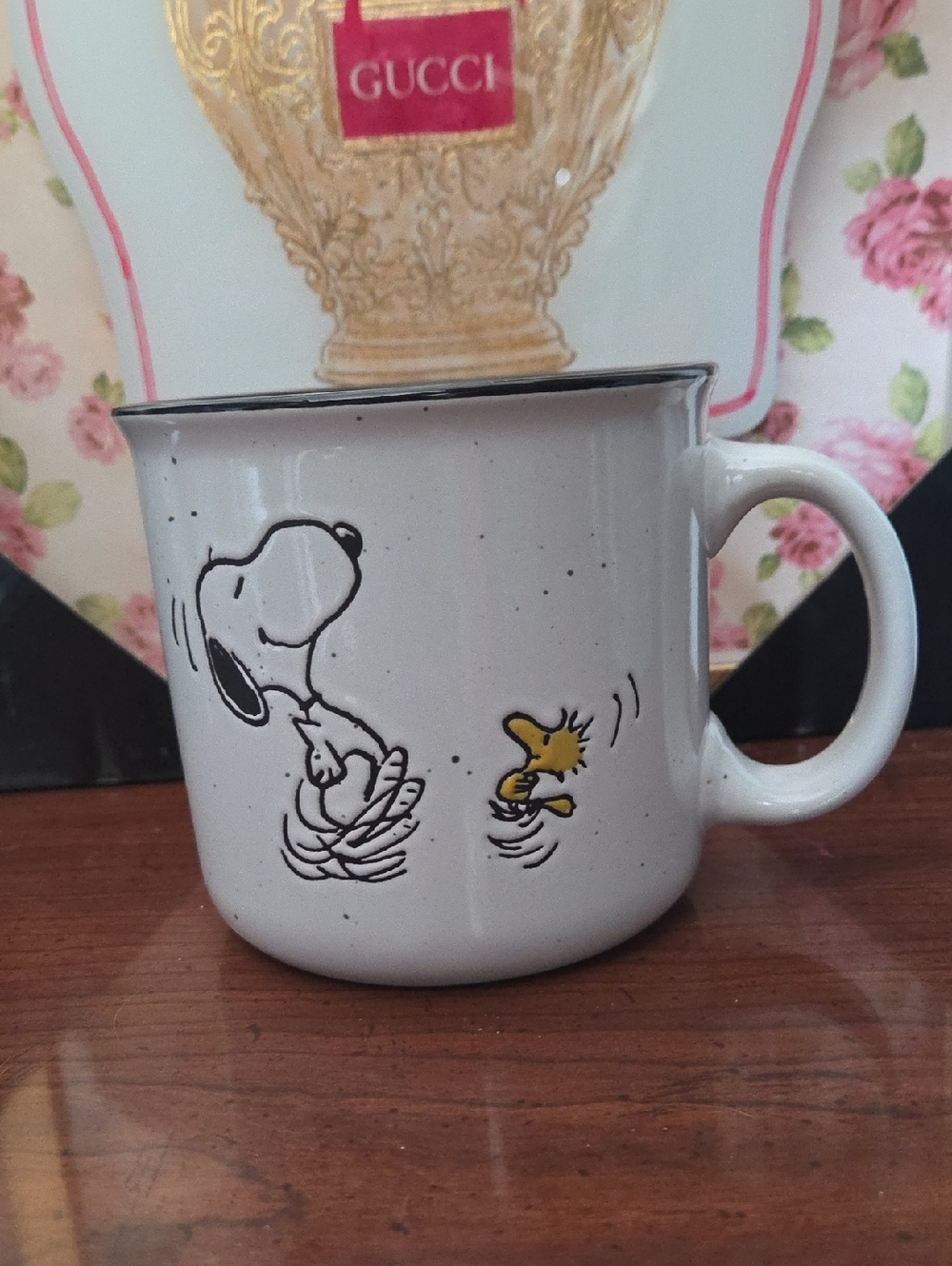 Peanuts Snoopy & Woodstock White Ceramic Mug